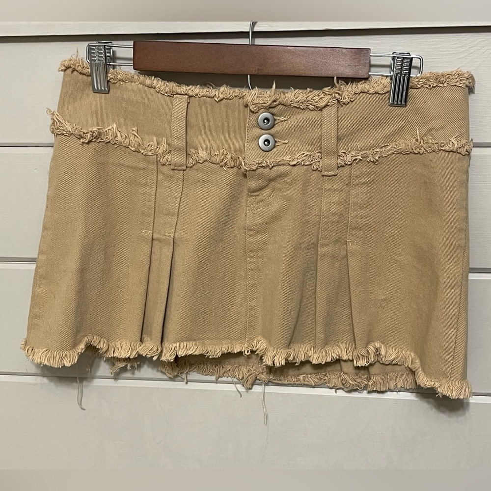 I.Am.Gia Tan Denim Mini Skirt